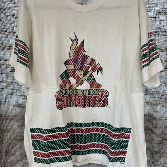 PHOENIX COYOTES | Vintage 90's NHL All Print Pro Player Shirt | LARGE - Picture 1 of 3